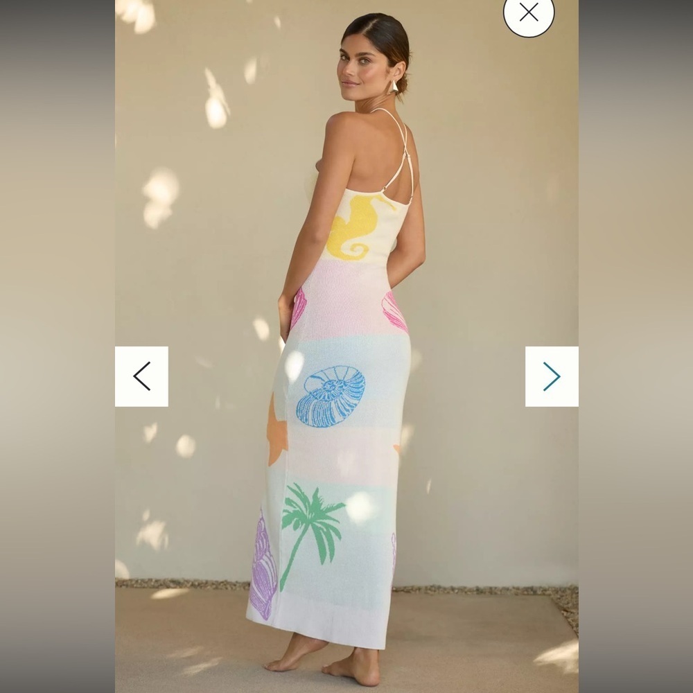 Anthropologie Capittana Barbra Halter Midi Dress Multicolor M/L NWT - Picture 2 of 6